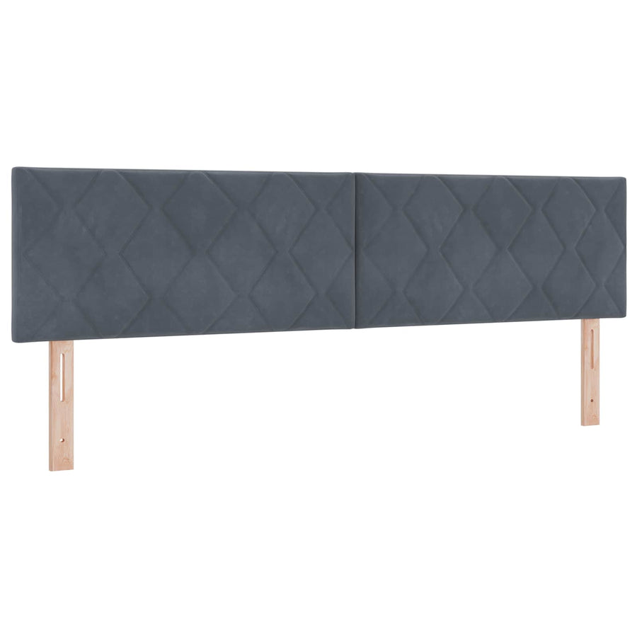 Boxspring Bed met Matras en LED Donkergrijs 180 x 200 cm