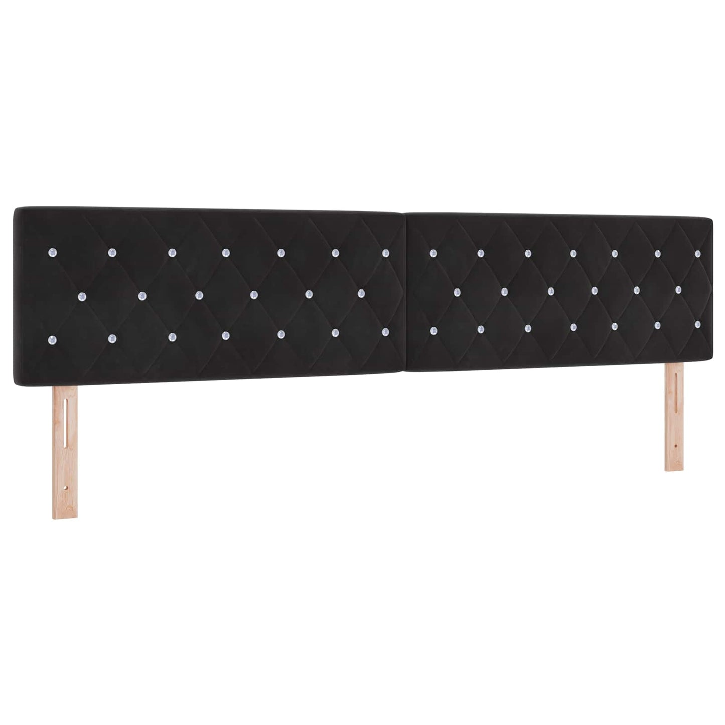 Boxspring Bed met Matras en LED Zwart 200 x 200 cm fluweel