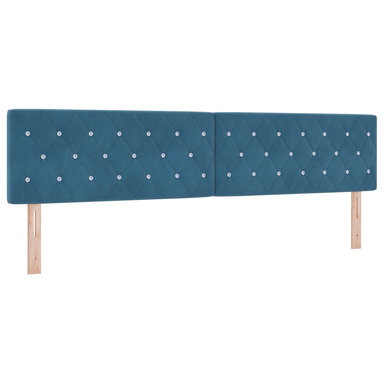 Boxspring Bed met Matras en LED Blauw 200 x 200 cm fluweel
