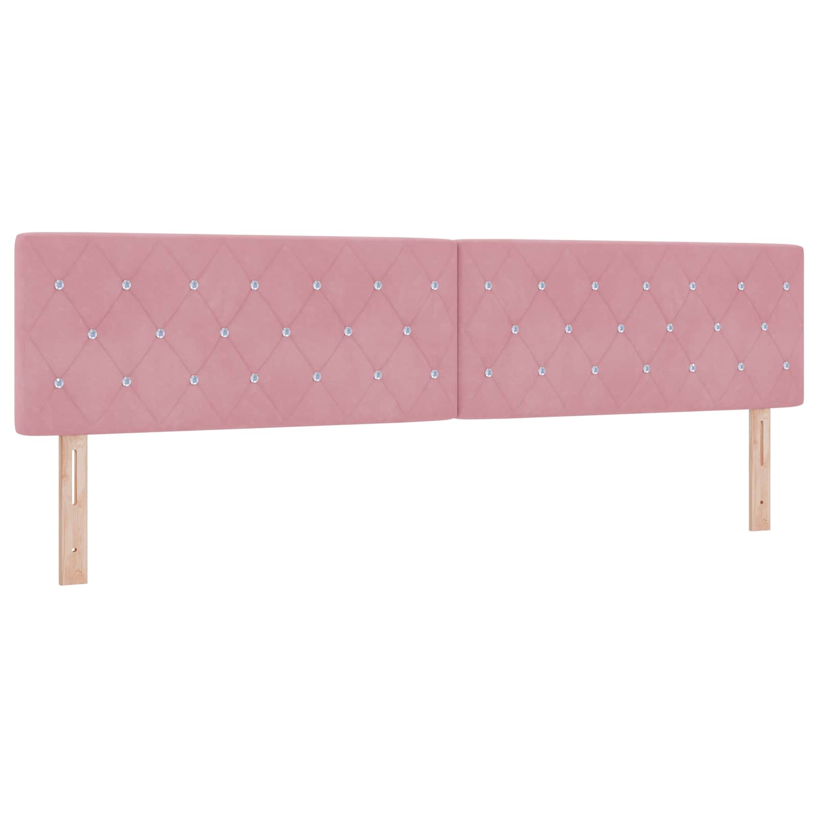 Boxspring Bed met Matras en LED Roze 200 x 200 cm fluweel