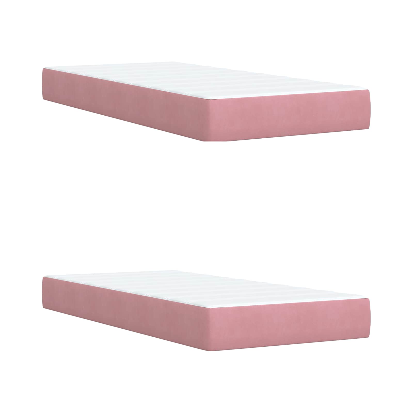 Boxspring Bed met Matras en LED Roze 200 x 200 cm fluweel