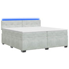 Boxspringbed met matras lichtgrijs 200x200 cm