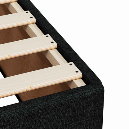 Boxspringbed met matras met hoofdeinde Zwart 80 x 200 cm Stof