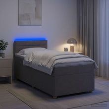 Boxspringbed met matras met hoofdeinde Taupe 90 x 200 cm Stof