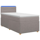 Boxspringbed 80x200 cm taupe met matras