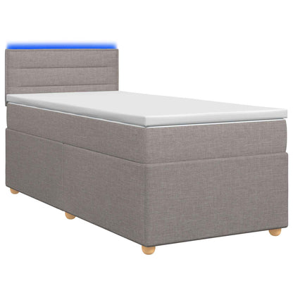 Boxspringbed met matras met hoofdeinde Taupe 80 x 200 cm Stof