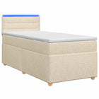 Boxspringbed 80x200 cm crèmekleurig met matras