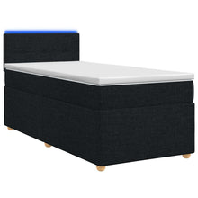 Boxspringbed met matras met hoofdeinde Zwart 80 x 200 cm Stof