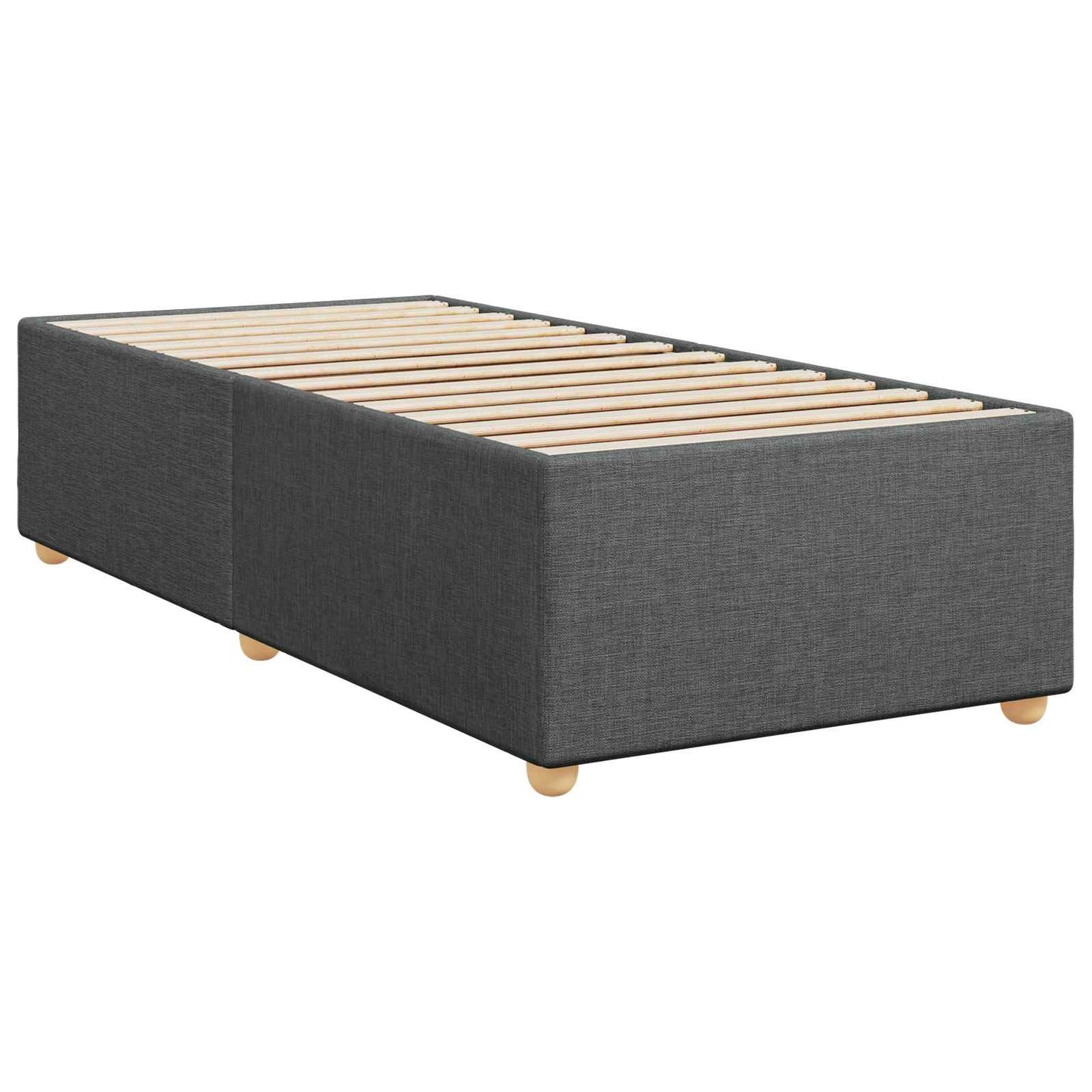 Boxspringbed met matras Donkergrijs 80 x 200 cm Stof