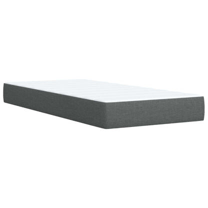 Boxspringbed met matras Donkergrijs 80 x 200 cm Stof