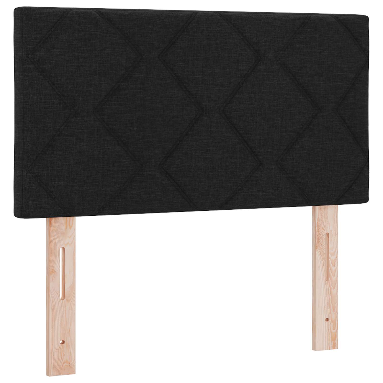 Boxspringbed met matras met hoofdeinde Zwart 80 x 200 cm Stof