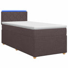 Boxspringbed 80x200 cm donkerbruin met matras