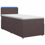 Boxspringbed 80x200 cm donkerbruin met matras