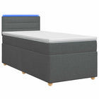 Boxspringbed 90x190 cm donkergrijs met matras