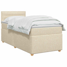 Boxspringbed met matras Crèmekleurig 90 x 190 cm Stof