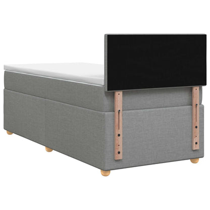 Boxspringbed met matras Lichtgrijs 90 x 190 cm Stof