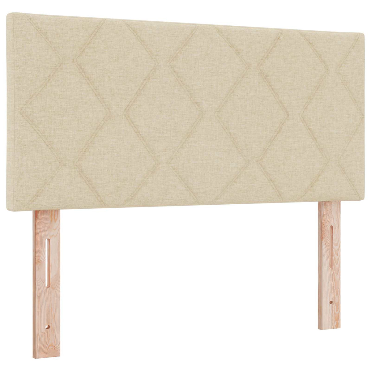 Boxspringbed met matras Crèmekleurig 90 x 190 cm Stof