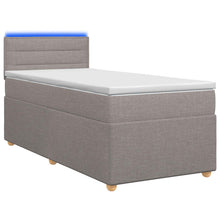 Boxspringbed met matras met hoofdeinde Taupe 90 x 200 cm Stof