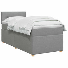 Boxspringbed met matras Lichtgrijs 90 x 200 cm Stof
