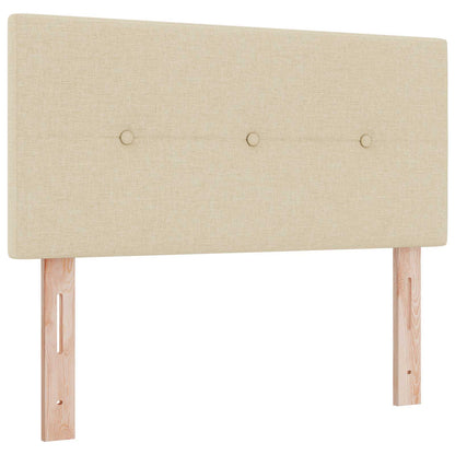 Boxspringbed met matras Crèmekleurig 90 x 200 cm Stof