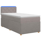 Boxspringbed 90x200 cm taupe met hoofdeinde