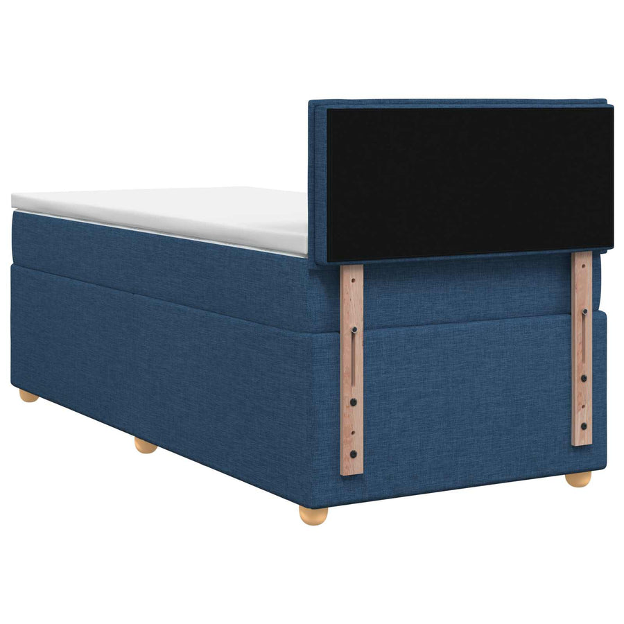Boxspringbed met matras met hoofdeinde Blauw 100 x 200 cm Stof