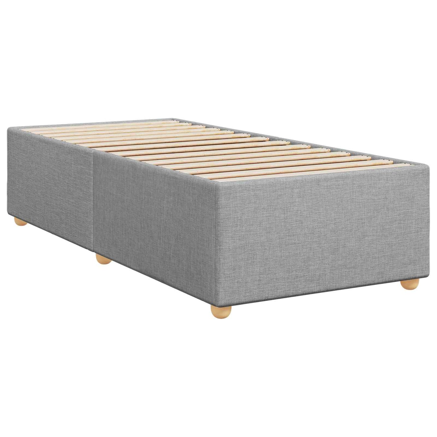 Boxspringbed met matras Lichtgrijs 100 x 200 cm Stof