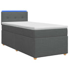 Boxspringbed met matras 100x200 cm donkergrijs