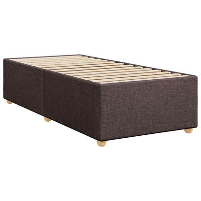 Boxspringbed met matras Donkerbruin 100 x 200 cm Stof