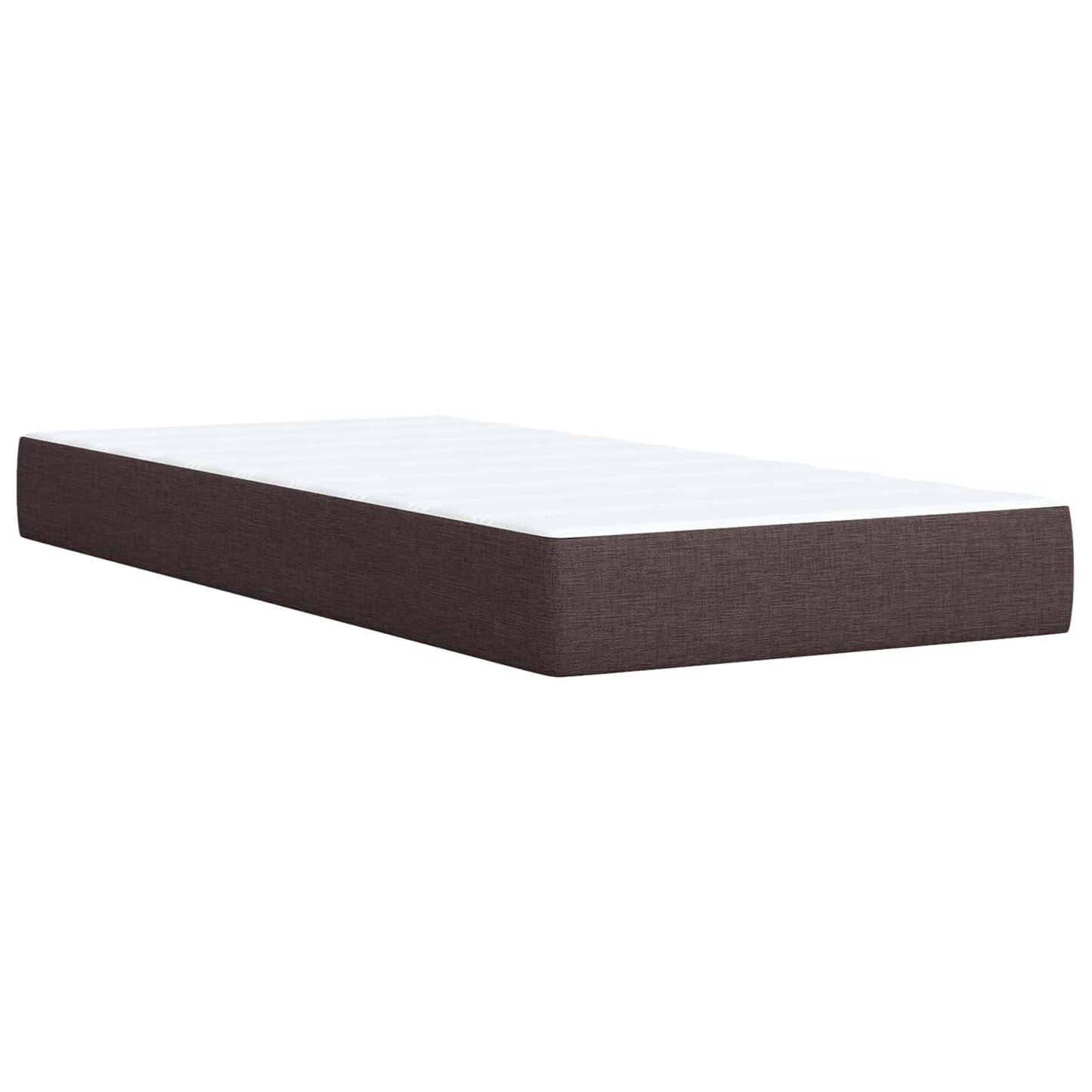 Boxspringbed met matras Donkerbruin 100 x 200 cm Stof
