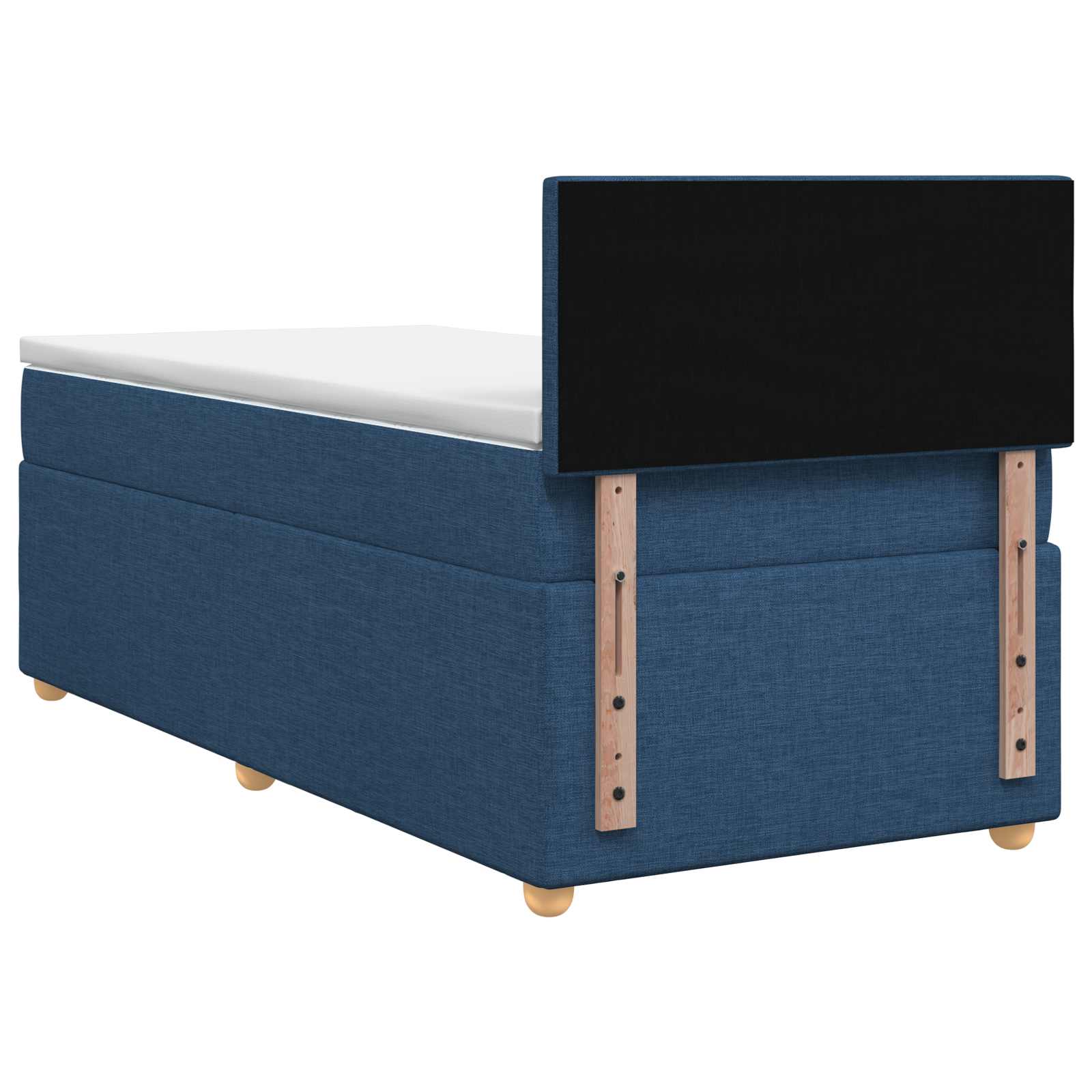 Boxspringbed met matras met hoofdeinde Blauw 100 x 200 cm Stof