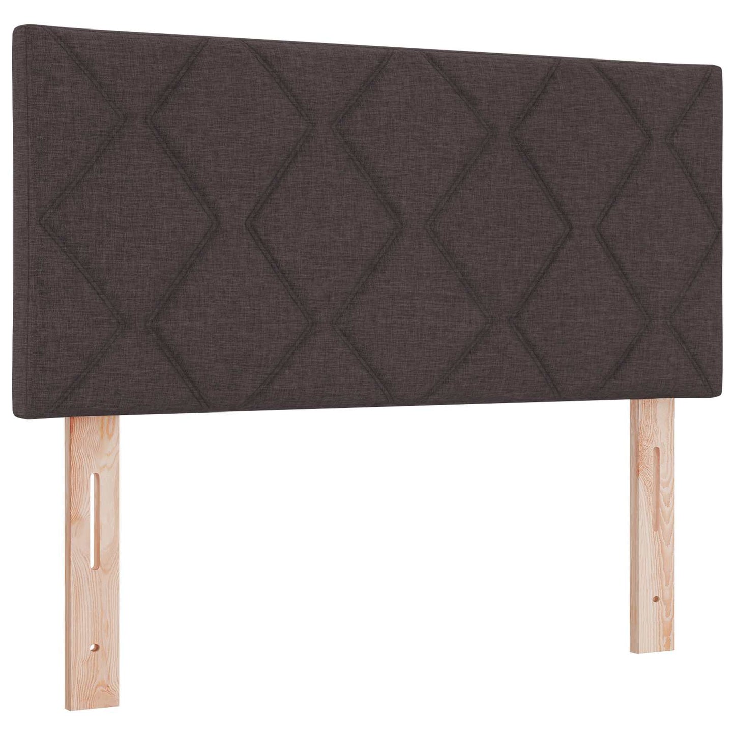 Boxspringbed met matras Donkerbruin 100 x 200 cm Stof