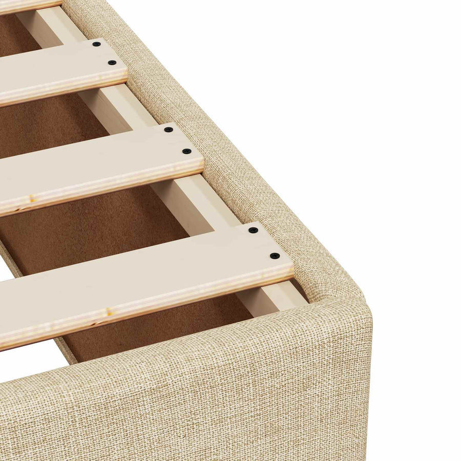 Boxspringbed met matras Crèmekleurig 100 x 200 cm Stof