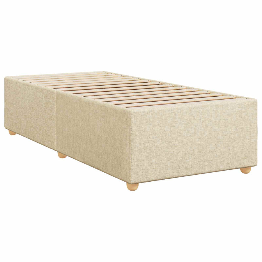 Boxspringbed met matras Crèmekleurig 100 x 200 cm Stof