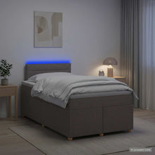 Boxspringbed met matras met hoofdeinde Taupe 120 x 190 cm Stof