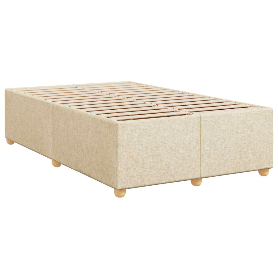 Boxspringbed met matras Crèmekleurig 120 x 190 cm Stof