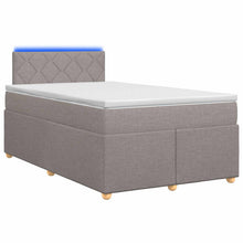 Boxspringbed met matras met hoofdeinde Taupe 120 x 190 cm Stof