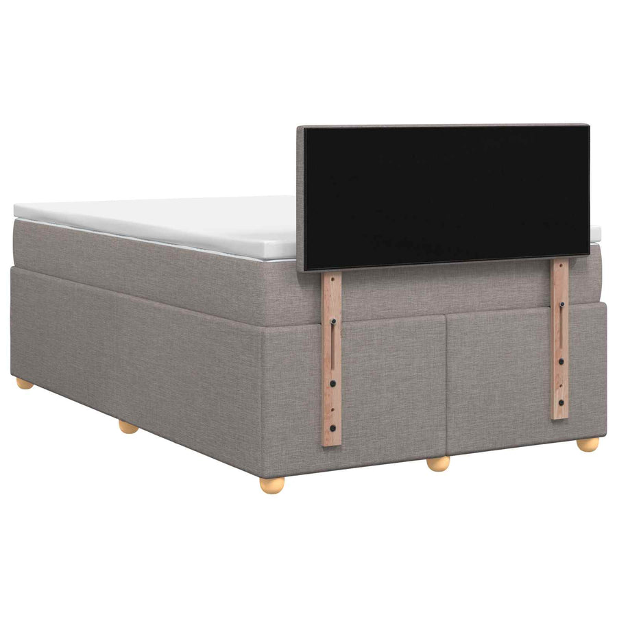 Boxspringbed met matras met hoofdeinde Taupe 120 x 190 cm Stof