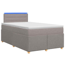 Boxspringbed met matras met hoofdeinde Taupe 120 x 200 cm Stof