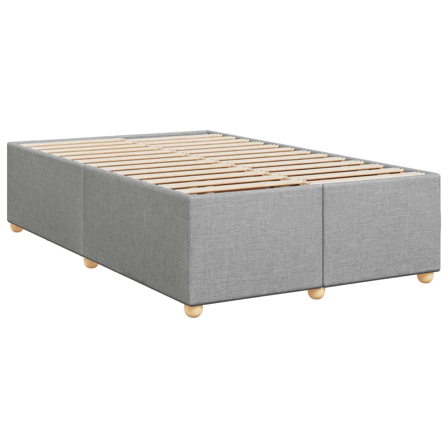 Boxspringbed met matras Lichtgrijs 120 x 200 cm Stof