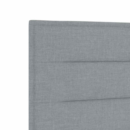 Boxspringbed met matras Lichtgrijs 140 x 190 cm Stof