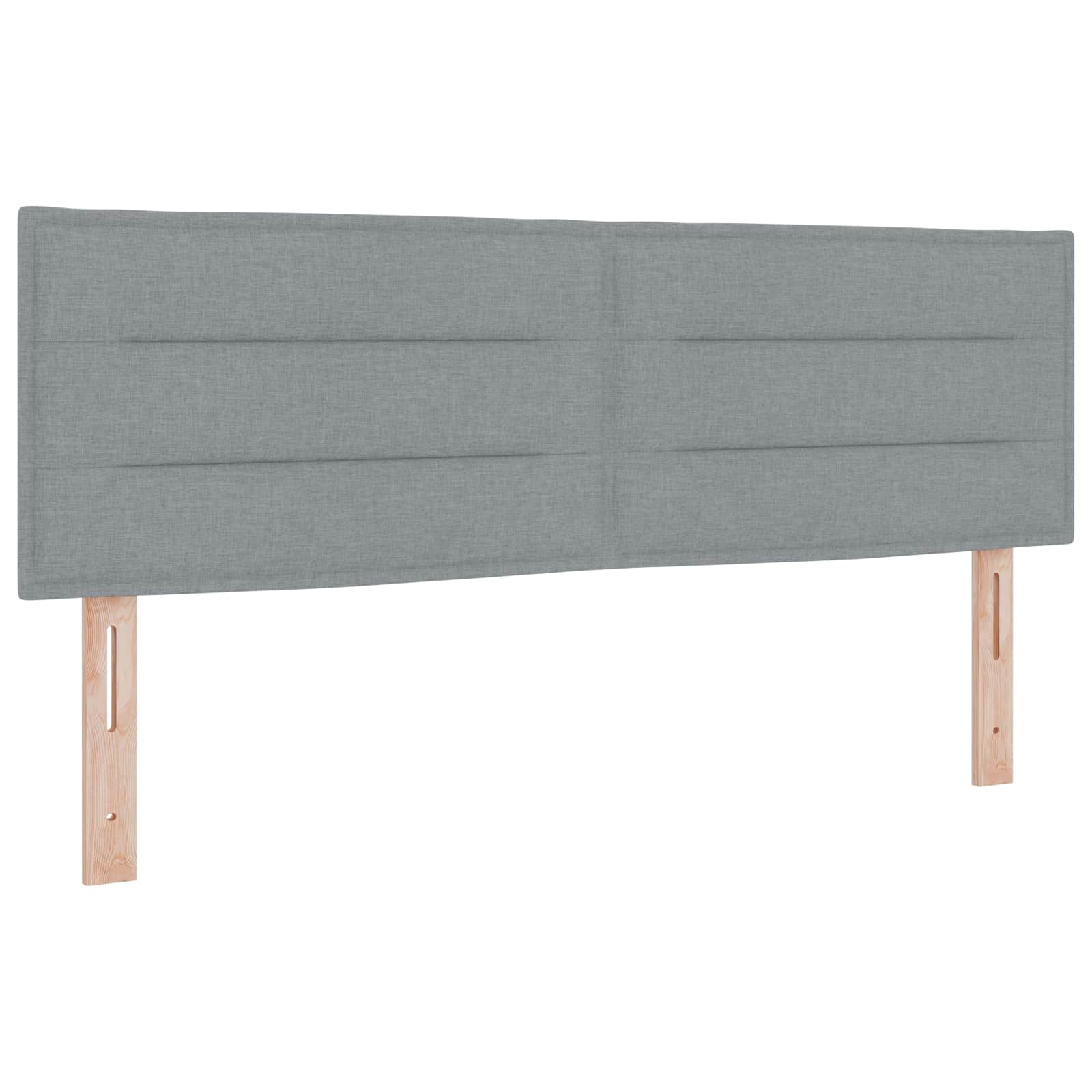 Boxspringbed met matras Lichtgrijs 140 x 190 cm Stof