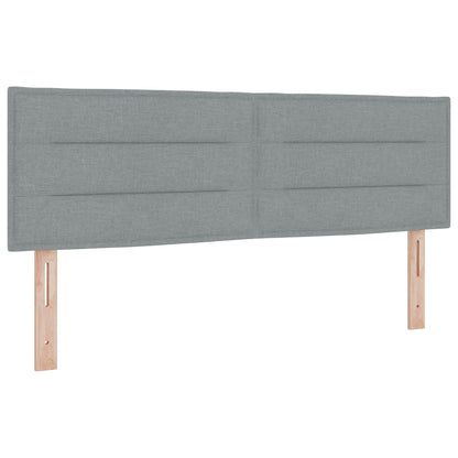 Boxspringbed met matras Lichtgrijs 140 x 190 cm Stof