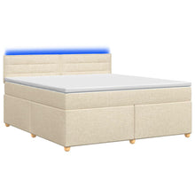 Boxspringbed met matras Crèmekleurig 140 x 190 cm Stof