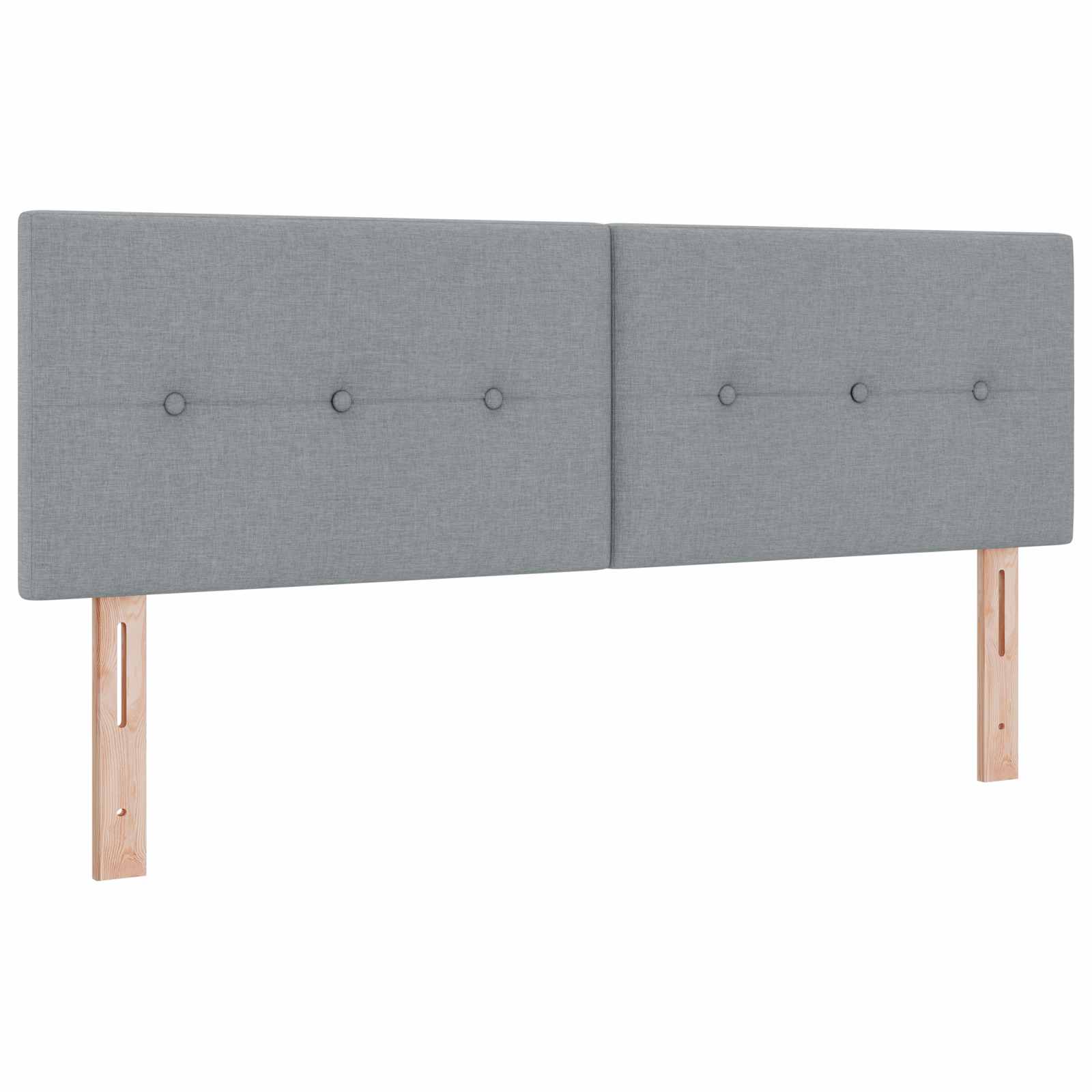 Boxspringbed met matras Lichtgrijs 140 x 190 cm Stof