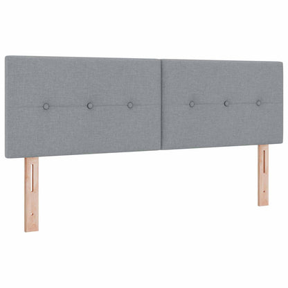 Boxspringbed met matras Lichtgrijs 140 x 190 cm Stof