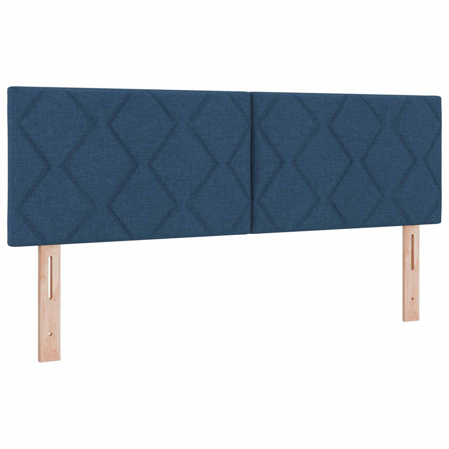 Boxspringbed met matras met hoofdeinde Blauw 140 x 190 cm Stof