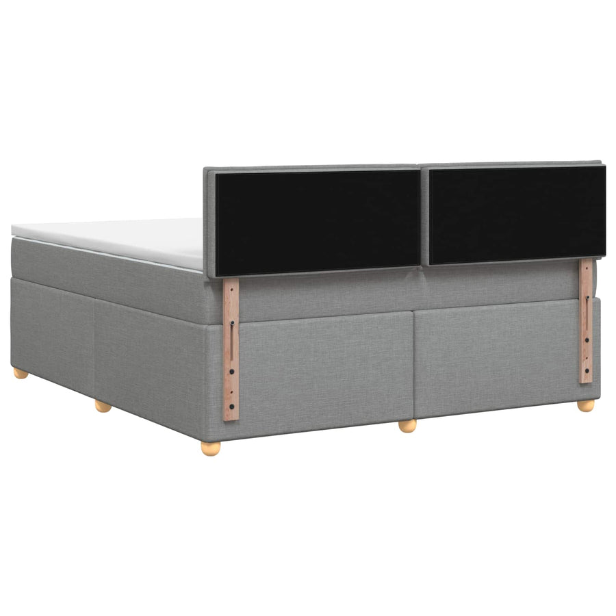 Boxspringbed met matras Lichtgrijs 140 x 200 cm Stof
