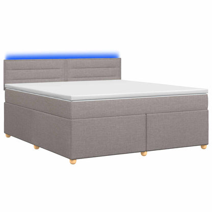 Boxspringbed met matras met hoofdeinde Taupe 140 x 200 cm Stof