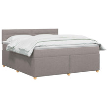 Boxspringbed met matras met hoofdeinde Taupe 140 x 200 cm Stof
